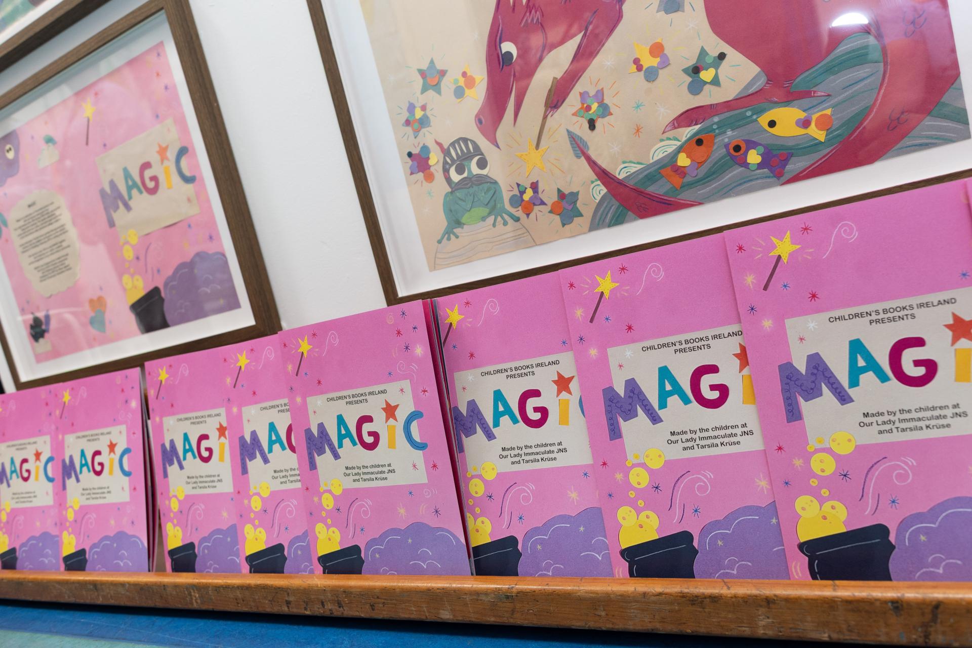Magic - a display of books in school