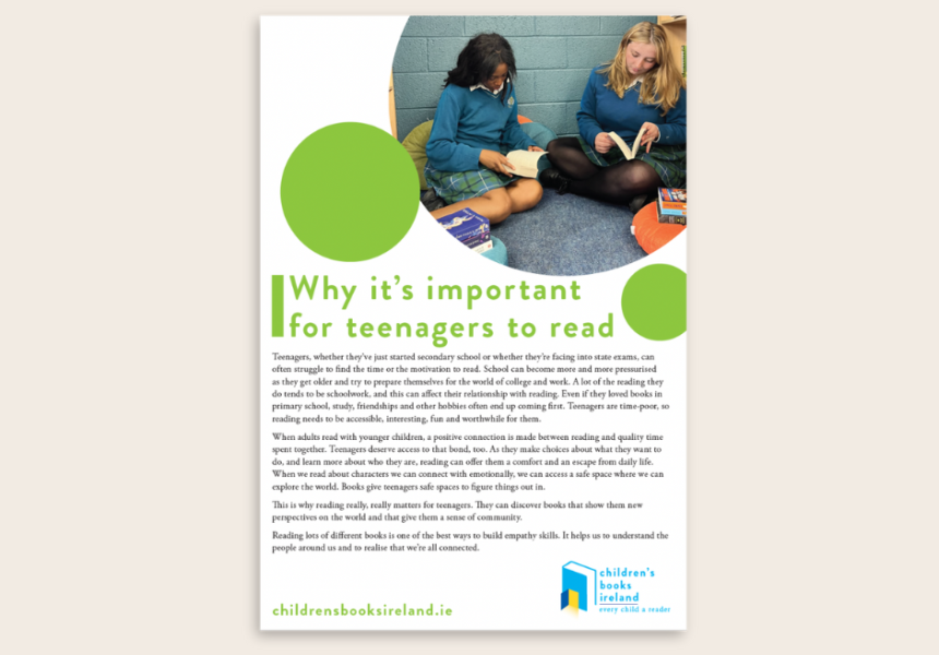 why it's important for teens to read - document cover on plain bacground