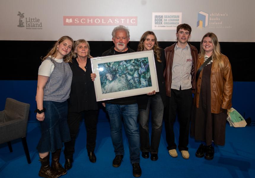 Tadhg Mac Dhonnagáin with his family at the CBI Conference 2025